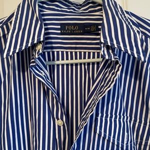 Ralph Lauren shirt dress navy white stripes